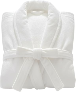 albornoz blanco de algodón egipcio