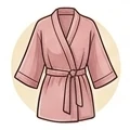 Ilustración de un albornoz de mujer tipo kimono