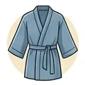 Ilustración de un albornoz de hombre tipo kimono